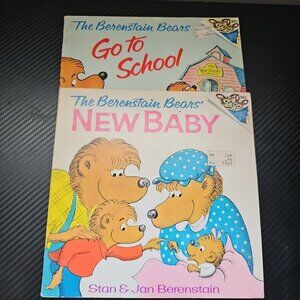 The Berenstain Bears' Go To School & New Baby Paperback Vintage Kids Books